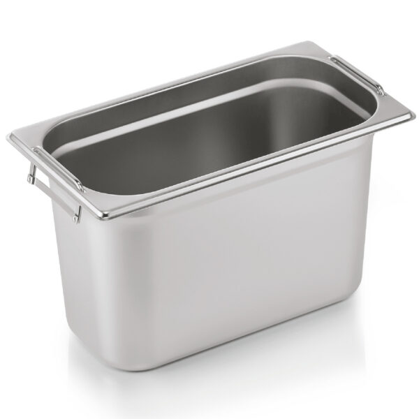 Nerūsējošā tērauda Gastronorm panna ar rokturi GN1/3 dziļums 200mm | Adexa 8138H