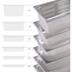 Nerūsējošā tērauda Gastronorm panna perforēta GN1/3 dziļums 150 mm | Adexa 8136P - Image 2