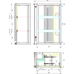 Aizmugurējais bāra dzesētājs ar 3 bīdāmām durvīm 300 litri Melns | Adexa BC03PS - Image 2