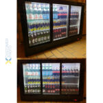 Aizmugurējais bāra dzesētājs ar 3 bīdāmām durvīm 300 litri Melns | Adexa BC03PS - Image 3