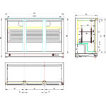 Aizmugurējais bāra dzesētājs ar 3 veramām durvīm 312 litri Melns | Adexa BC03PP - Image 5