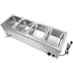Tirdzniecības Bain Marie 4xGN1/2 konteineri un vāki Ar iztukšošanas krānu | Adexa BR11045 - Image 3