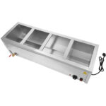 Tirdzniecības Bain Marie 4xGN1/2 konteineri un vāki Ar iztukšošanas krānu | Adexa BR11045 - Image 4