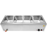 Tirdzniecības Bain Marie 4xGN1/2 konteineri un vāki Ar iztukšošanas krānu | Adexa BR11045 - Image 6
