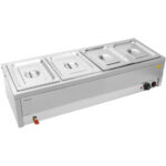 Tirdzniecības Bain Marie 4xGN1/2 konteineri un vāki Ar iztukšošanas krānu | Adexa BR11045 - Image 7