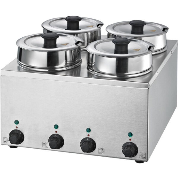 Bain Marie 4 karstie katli 4x3,5 litri | Adexa BMP44
