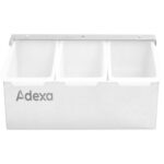 Garnējumu paplāte / Garšvielu izsmidzinātājs ar vāku 3 nodalījumi Nerūsējošs tērauds un plastmasa | Adexa CHB03 - Image 5