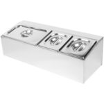 Komerciāls Garšvielu Turētājs, tostarp 2xGN1/6-150mm & 1xGN1/3-150mm pannas un vāki | Adexa CHD04AD2