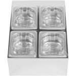 Tirdzniecības Garšvielu Turētājs, iekļaujot 4xGN1/6-100mm tvertnes un vāciņus ar eņģēm | Adexa CHD04BPCFL - Image 3