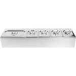 Komerciāls garšvielu turētājs, ietverot 4xGN1/6-100mm un 1xGN1/3-100mm panna un vāki | Adexa CHD04A2 - Image 2