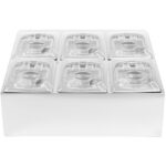 Komerciālais Garšvielu Turētājs ar 6xGN1/6-100mm traukiem un atliekamajiem vākiem | Adexa CHD06BPCFL - Image 3