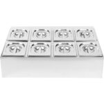 Komerciāls garšvielu turētājs, ieskaitot 8xGN1/6-100mm paplātes un vākus | Adexa CHD08B - Image 3