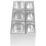 Komerciālais garšvielu katliņu turētājs, ieskaitot 3xGN1/6 + 3xGN1/9 katlus ar iedobuma vākiem un kausiņiem | Adexa CHM01D - Image 6