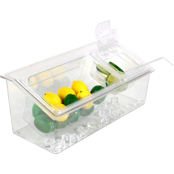 Aukstā Garšvielu Tvertne, ietver 1xGN1/3+1xGN1/6-150mm traukus ar vāku, plastmasa | Adexa CHP06BD3