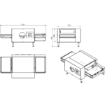 Komerciāla konveijera picas krāsns 16 picām ar 12'' stundā | Adexa CP12S - Image 2