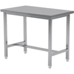 Komerciāls darba galds Nerūsējošais tērauds Bez apakšējā plaukta 1200x800x900mm | Adexa CT80120