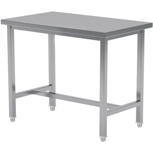 Komerciāls darba galds Nerūsējošais tērauds Bez apakšējā plaukta 1200x800x900mm | Adexa CT80120
