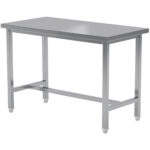 Komercdarbības darba galds Nerūsējošais tērauds Bez apakšējā plaukta 1400x700x900mm | Adexa CT70140
