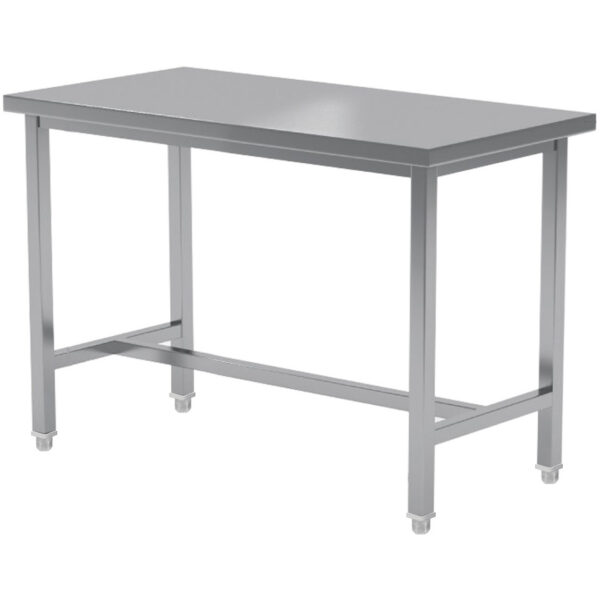 Komercdarbības darba galds Nerūsējošais tērauds Bez apakšējā plaukta 1400x700x900mm | Adexa CT70140