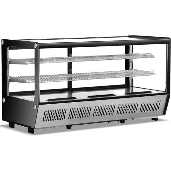 Preču displeja ledusskapis 200 litri 2 plaukti Melns un Nerūsējošā tērauda | Adexa CW200B