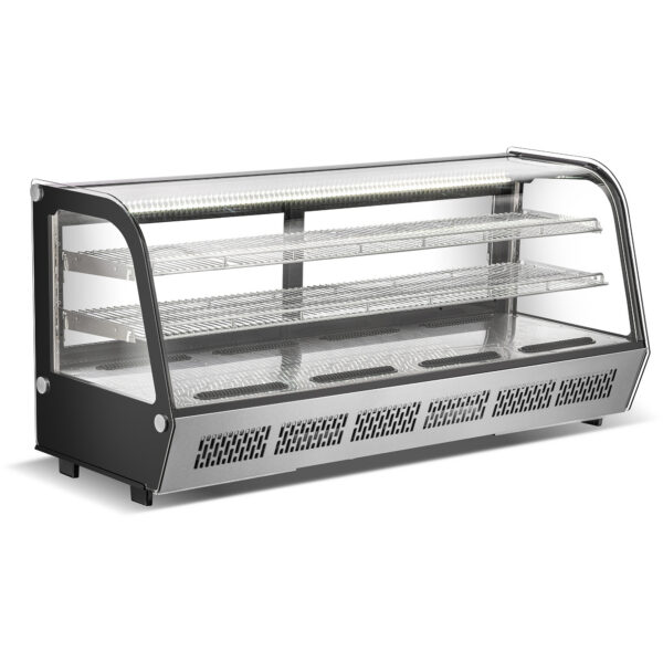 268 litru vitrīnas ledusskapis ar 2 plauktiem Nerūsējošais tērauds | Adexa CW250R