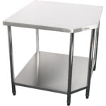 Komercdarba galds Stūra vienība Nerūsējošais tērauds 900x900x600x600x900mm Apakšējā plaukts | Adexa CWT1060R - Image 4