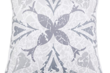 Spilvendrāna 50x50cm Balta ar Pelēku rakstu | Siexa DPC50501