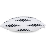 Spilvendrāna 50x50cm Balta ar Melnu rakstu | Siexa DPC50502 - Image 2