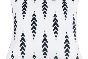 Spilvendrāna 50x50cm Balta ar Melnu rakstu | Siexa DPC50502