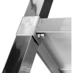 Tirdzniecības darba galds Nerūsējoša tērauda 3 līmeņi Kvadrātveida kājas 800x700x900mm | Adexa DW3T8070 - Image 2