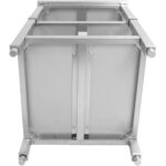 Komerciāls darba galds Nerūsējošais tērauds 3 līmeņi Aizmugurējais panelis Kvadrātveida kājas 800x600x900mm | Adexa DW3T8060B - Image 6