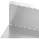 Komerciāls darba galds Nerūsējošais tērauds 3 līmeņi Aizmugurējais panelis Kvadrātveida kājas 800x600x900mm | Adexa DW3T8060B - Image 3