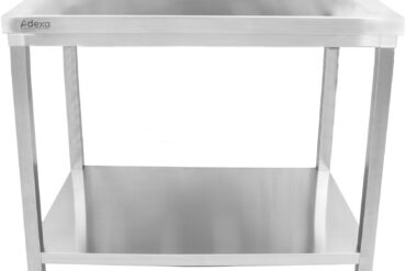 Premium komerciālais darba galds Nerūsējošais tērauds Apakšējais plaukts Atbalsts 800x700x900/1000mm | Adexa DWT8070