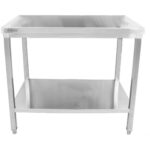 Premium komerciālais darba galds Nerūsējošā tērauda Apakšējā plaukts 1000x700x900mm | Adexa DWT10070WO