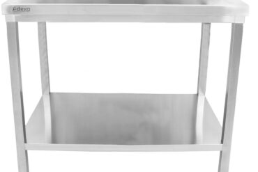 Premium komerciālais darba galds Nerūsējošā tērauda Apakšējā plaukts 1000x700x900mm | Adexa DWT10070WO