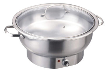 Elektriskais sildītājs ēdiena glabāšanai, apaļš stikla vāks, nerūsējošā tērauda, 6 litri | Adexa ECD06DE