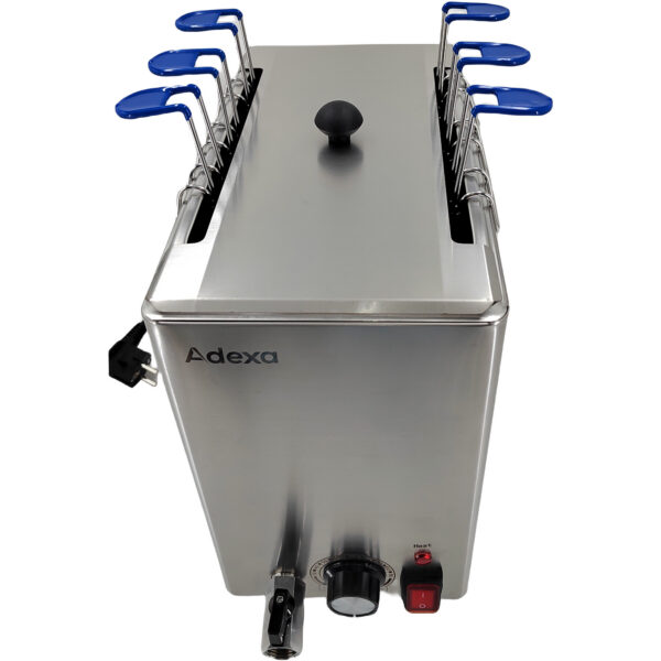 Komerciāls olu vārītājs Nerūsējošs tērauds 6 turētāji | Adexa EEBS6