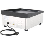 Komerciālā gludā cepamvirsma 360x380mm Emaljēta plāksne 1,5 kW elektriska | Adexa EG3638 - Image 3