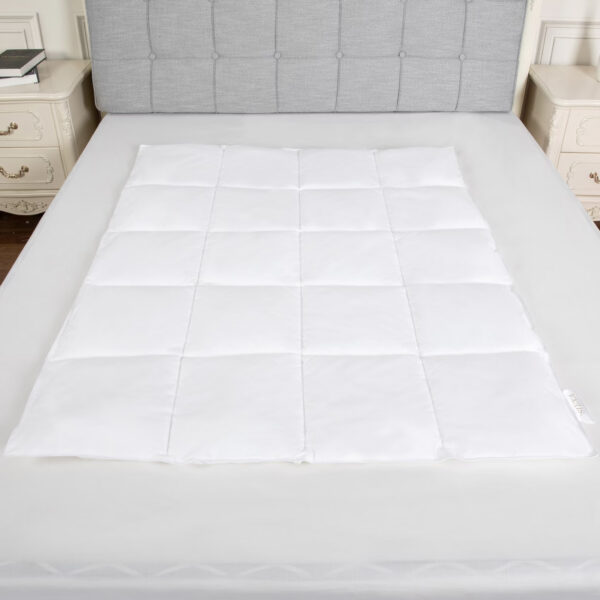 Ekskluzīva mazuļu sega / bērnu sega - 100x130 cm - Dobšķiedras - Katoļu batists - 233TC - 300 GSM - Balta | Siexa FQ1001301