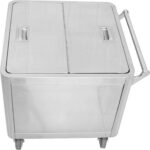 Ēdināšanas sastāvdaļu un miltu uzglabāšanas tvertnes ratiņi nerūsējošais tērauds 600x600x600mm | Adexa FT6060S - Image 4