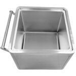 Ēdināšanas sastāvdaļu un miltu uzglabāšanas tvertnes ratiņi nerūsējošais tērauds 600x600x600mm | Adexa FT6060S - Image 6