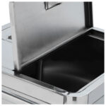 Ēdināšanas sastāvdaļu un miltu uzglabāšanas tvertnes ratiņi nerūsējošais tērauds 600x600x600mm | Adexa FT6060S - Image 5