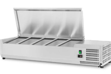 Atdzesējamais bufetes sagatavošanas tops 1400mm 6xGN1/3 Dziļums 380mm Nerūsējošā tērauda vāks | Adexa GA514