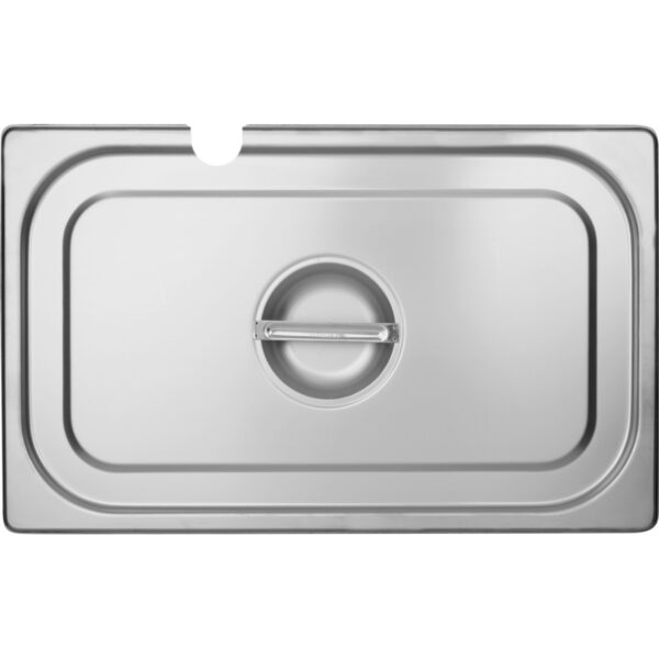 Nerūsējošā tērauda Gastronorm trauka vāks ar kausa iedobi GN1/1 | Adexa 811LN