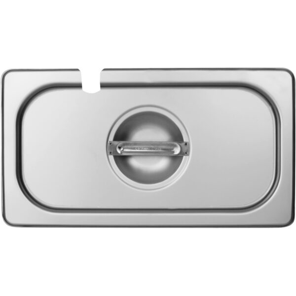 Nerūsējošā tērauda Gastronorm konteinera vāks ar karotes iedobi GN1/3 | Adexa 813LN