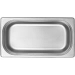 Nerūsējošā tērauda Gastronorm panna GN1/3, dziļums 100 mm | Adexa E8013100-8134 - Image 2