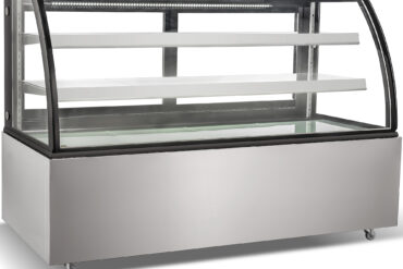 Kūku lete Līkne priekša 1800x730x1200mm 2 plaukti Nerūsējoša tērauda pamatne LED | Adexa GN1800CF2