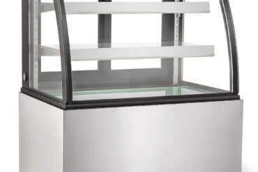 Kūku lete Izliekta priekšpuse 1000x700x1200mm 2 plaukti Nerūsējoša tērauda pamatne LED | Adexa GN1000CF2