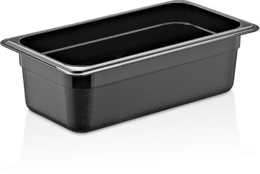 Polikarbonāta Gastronorms Panna GN1/3 Dziļums 100 mm Melns | Adexa PB8134