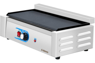 Profesionāls elektriskais grils 1 zona 1.4kW Rievs čuguna virsma | Adexa GP3030EW